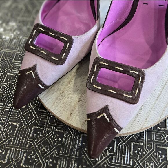 🐢 BCBGMaxAzria Pink High Heels with buckle. Size 6 great condition! - Picture 6 of 15